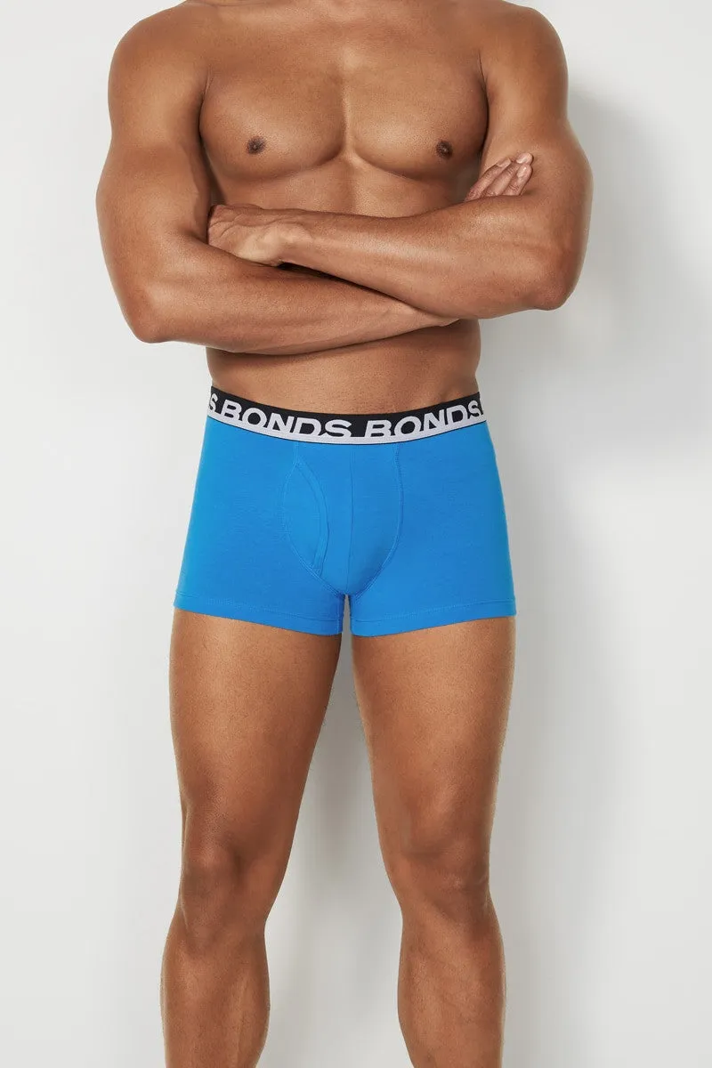 15 X Bonds Mens Everyday Trunks Underwear Black / Navy / Blue