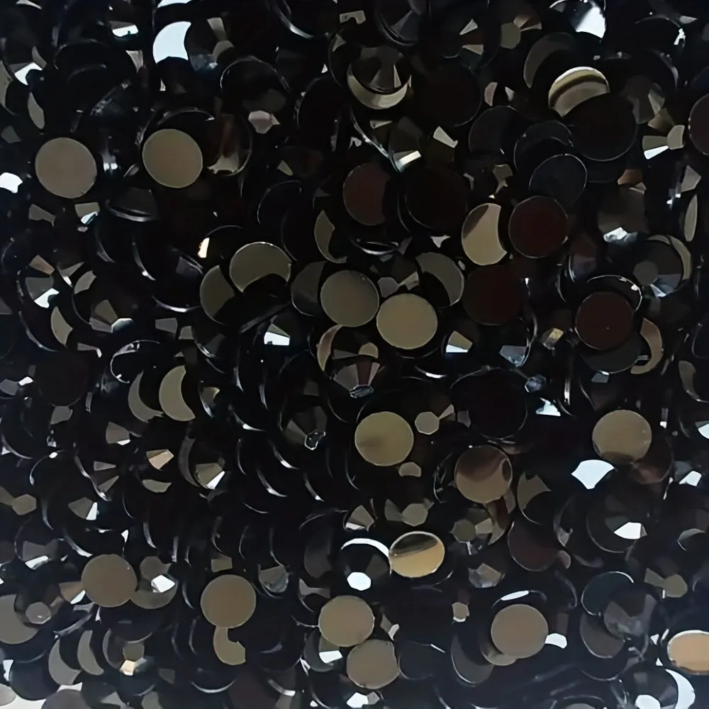 1500pcs Black Rhinestones for Crafts Shoes Nail Art DIY