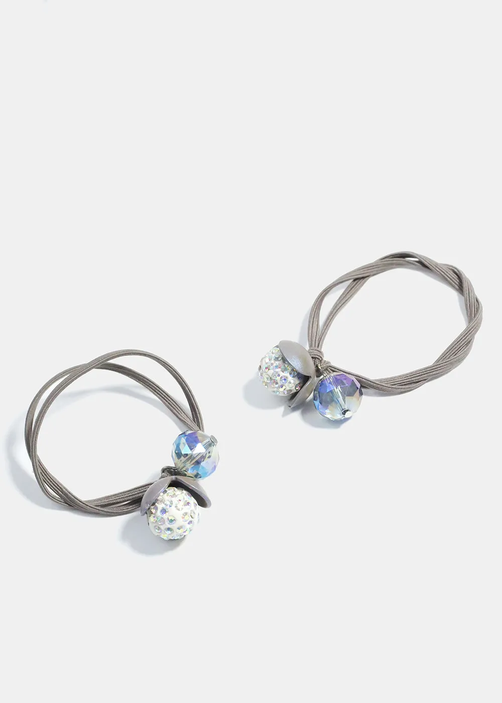 2-Piece Flower & Ball Hair Ties