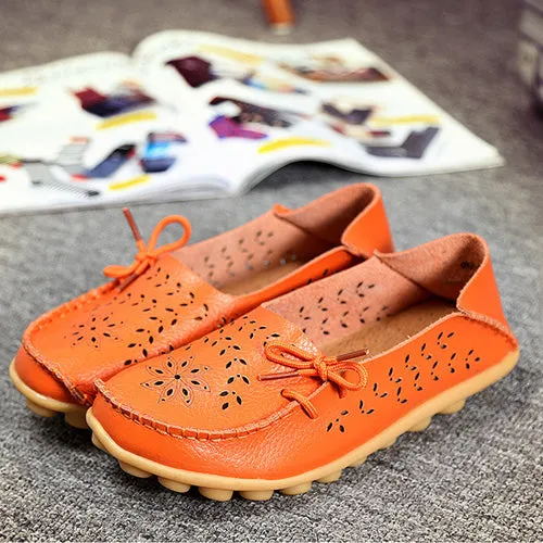 2017 Solid Women Flats Fashion Comfortable Moccasins Loafers Wild Cut-outs Women Casual Shoes Classic Driving Woman Shoes SAT431