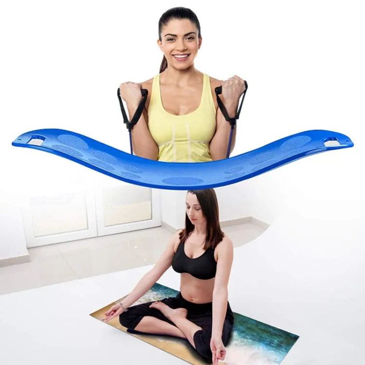 ABS Twist Fitness Balance Board Abdomen Leg Swing Exercise Board Yoga Balance Board(Black   Blue Rope)