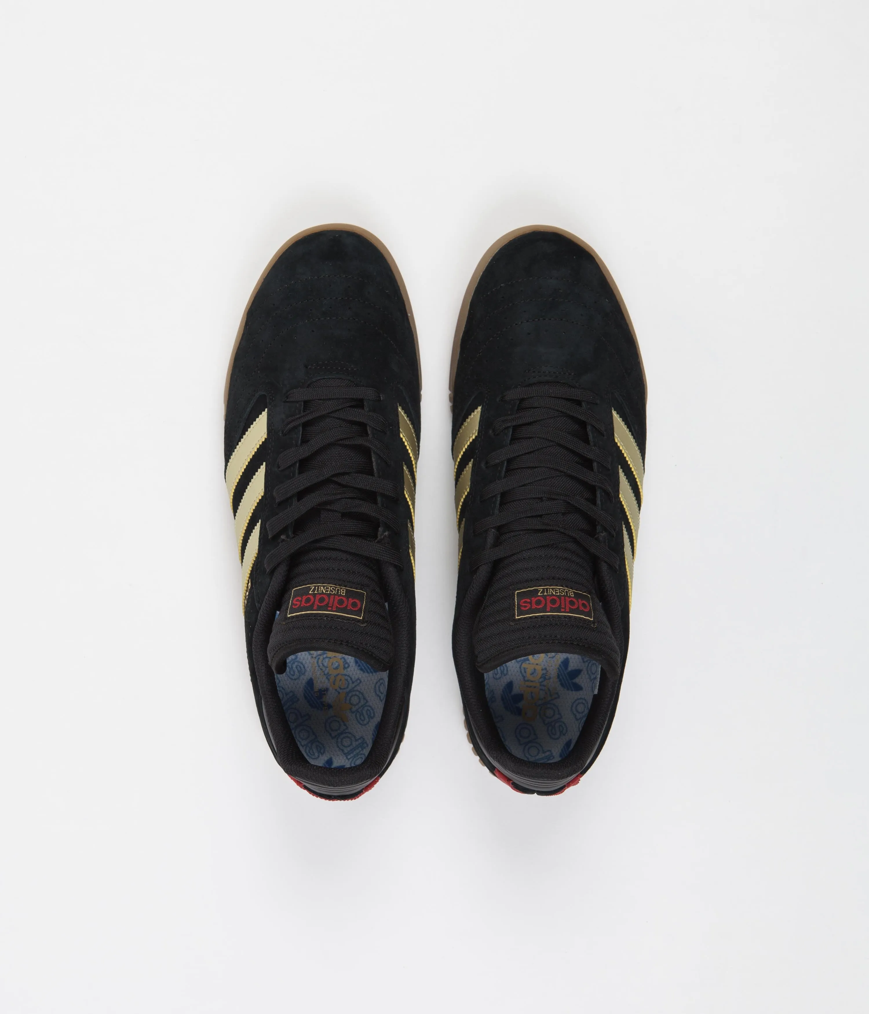 Adidas Busenitz Indoor Super Shoes - Core Black / Gold Metallic / Scarlet