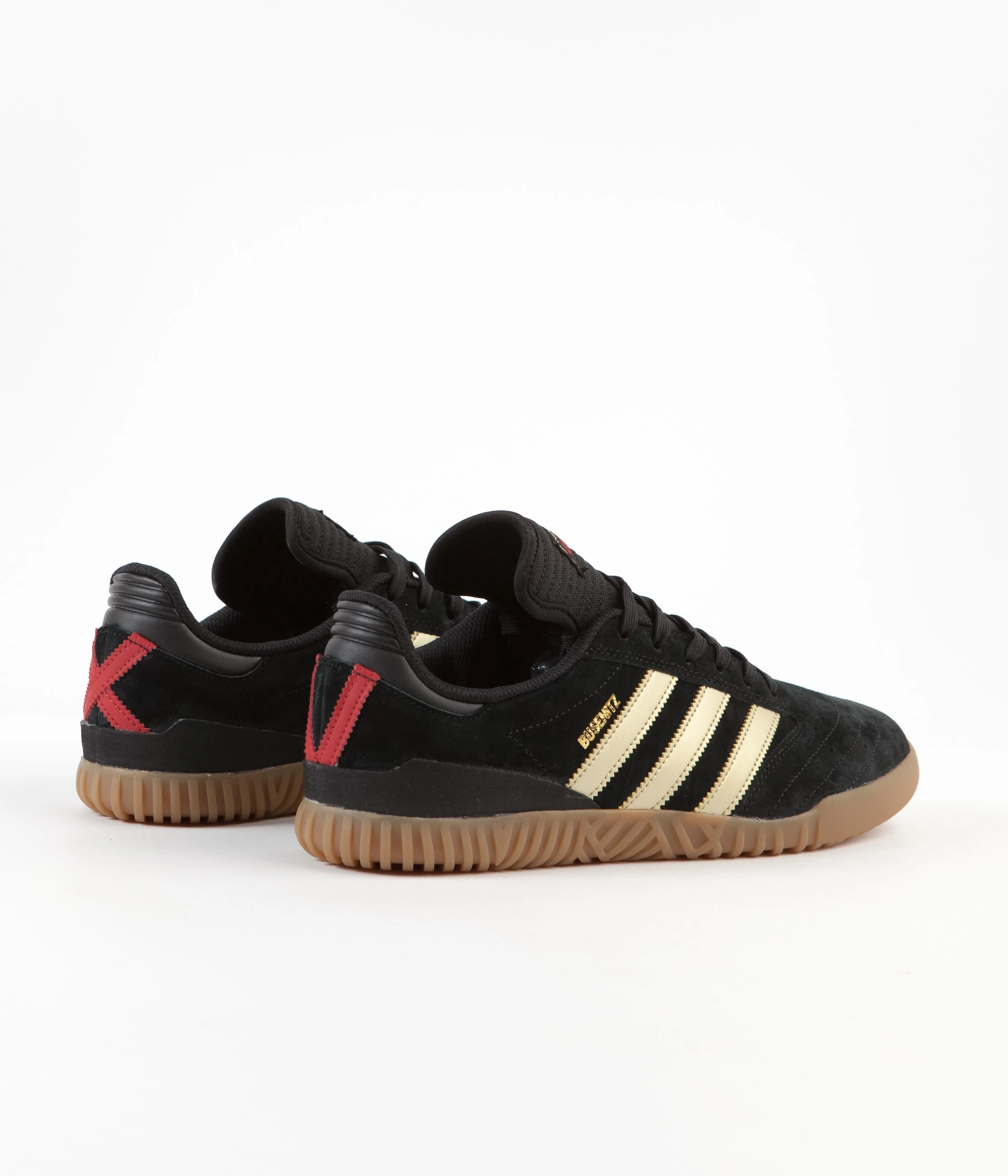 Adidas Busenitz Indoor Super Shoes - Core Black / Gold Metallic / Scarlet