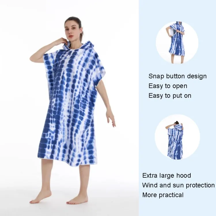 Adult Hooded Bath Towel Fine Fiber Beach Quick Dry Bathrobe, Size: 110x75cm(Island Holiday)