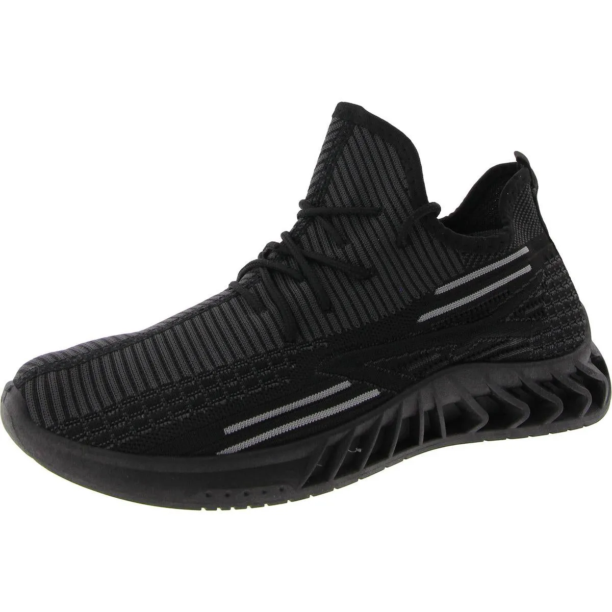 Akademiks Mens Fit 02 Knit Lace Up Running & Training Shoes