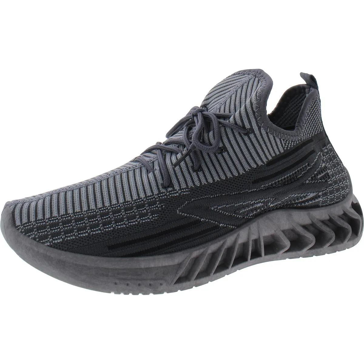 Akademiks Mens Fit 02 Knit Lace Up Running & Training Shoes