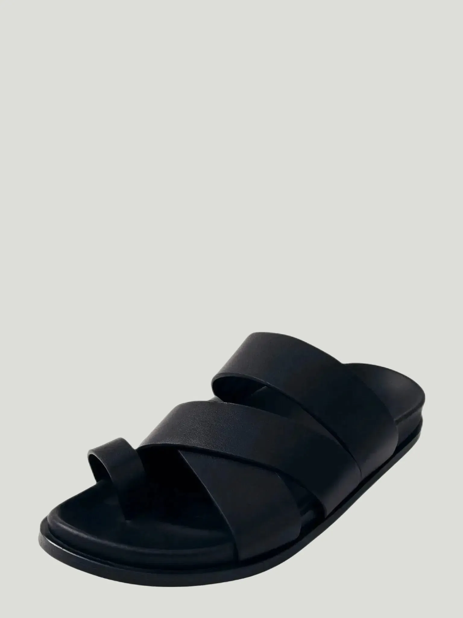 ALOHAS Harllow Black Leather Sandals