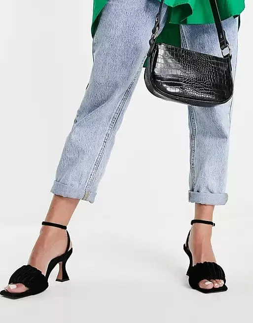 ASOS - Holly Ruched Mid Heeled Sandals