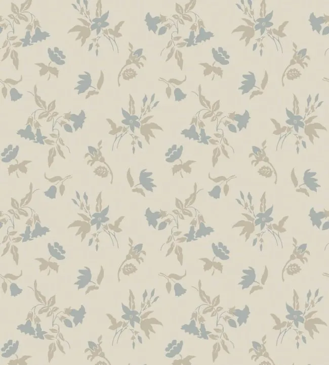 Auguste Wallpaper by Farrow & Ball BP6501 Light Blue / Bone