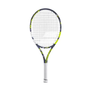 Babolat Pure Aero JR 25 Prestrung Junior Tennis Racquet [Grey/Yellow/White]