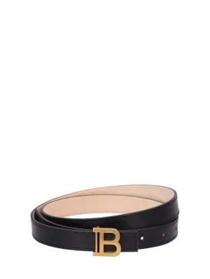 Balmain   2cm Leather B-belt 