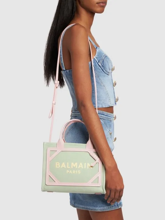 Balmain   Small B-army monogram shopper bag 