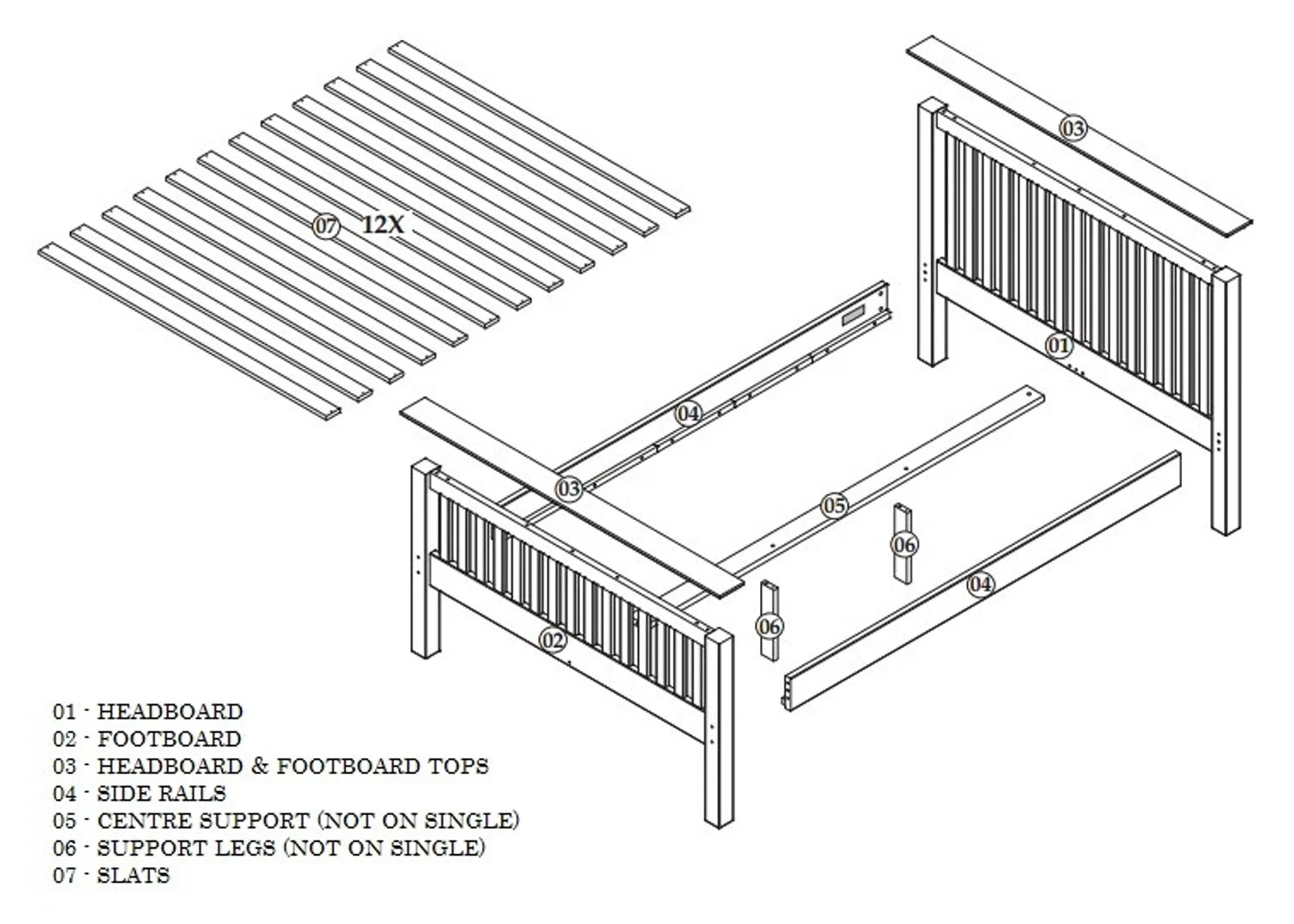 Barcelona Dove Grey Low Foot End Bed