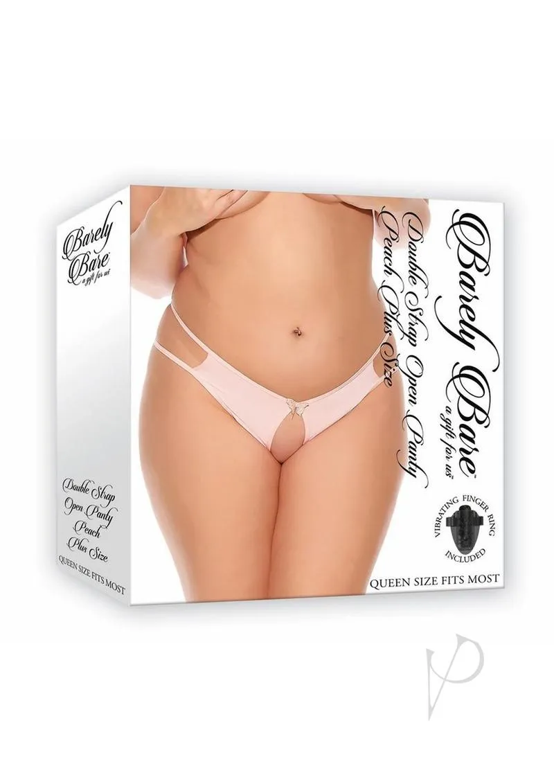 Barely B Dbl Strap Open Panty Ps Peach