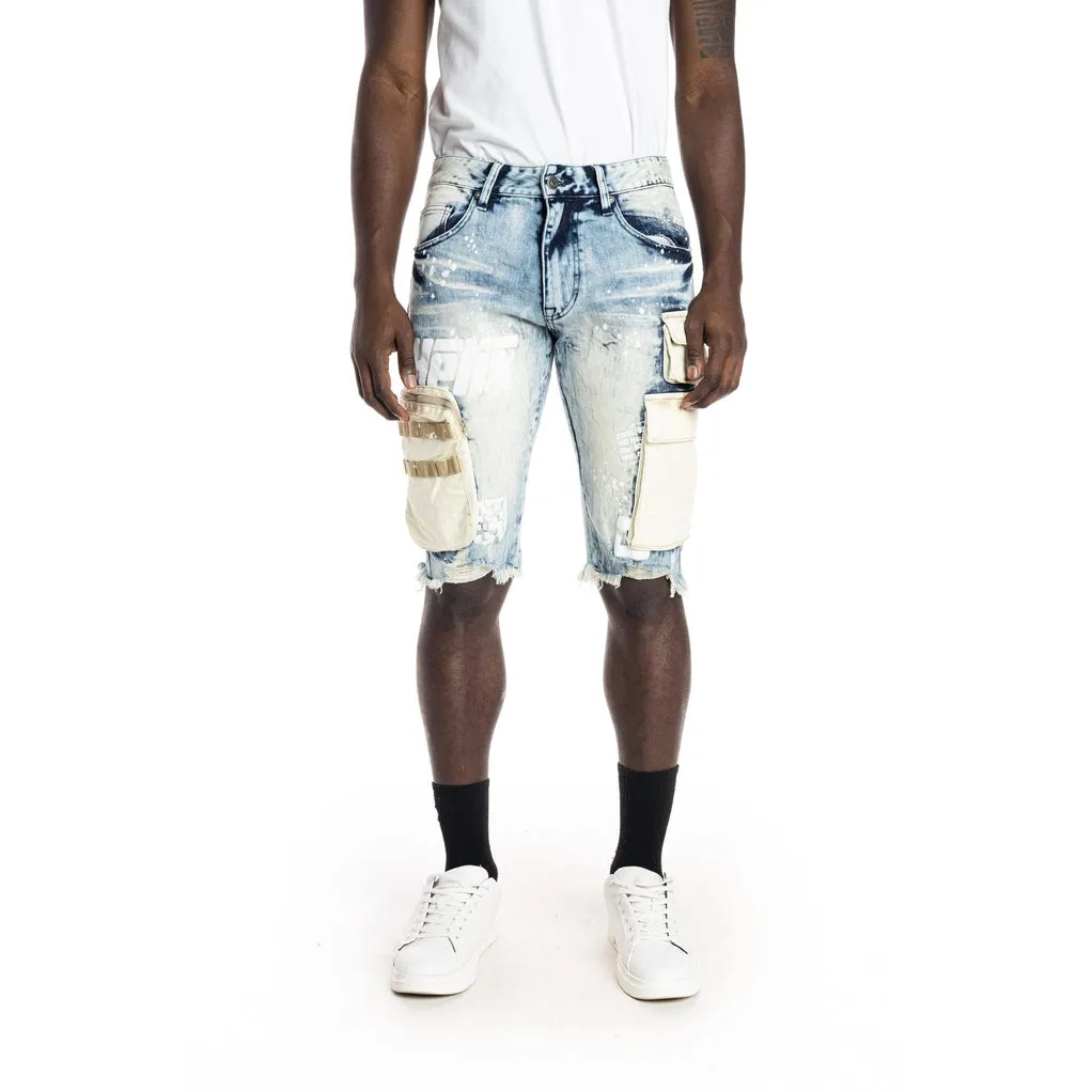 Big and Tall - Utility  Fashion Jean Shorts - Harvey Blue