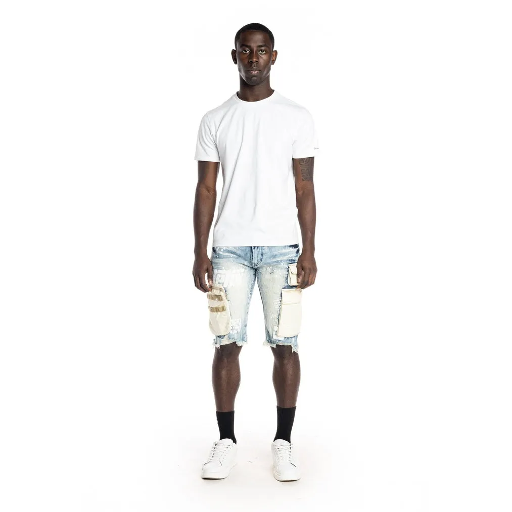 Big and Tall - Utility  Fashion Jean Shorts - Harvey Blue