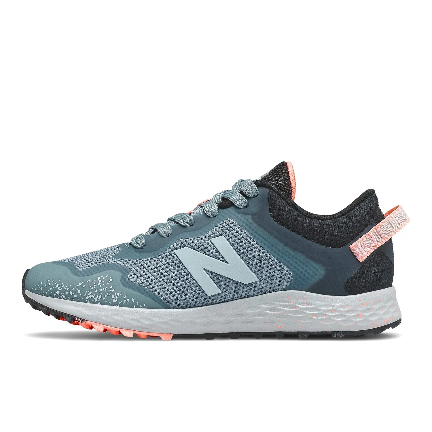 Big Kid's New Balance Fresh Foam Arishi Trail Color: Light Cyclone/ Paradise Pink