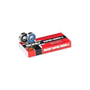 Bones Super Swiss 6 Skateboard Bearings | 8-Pack