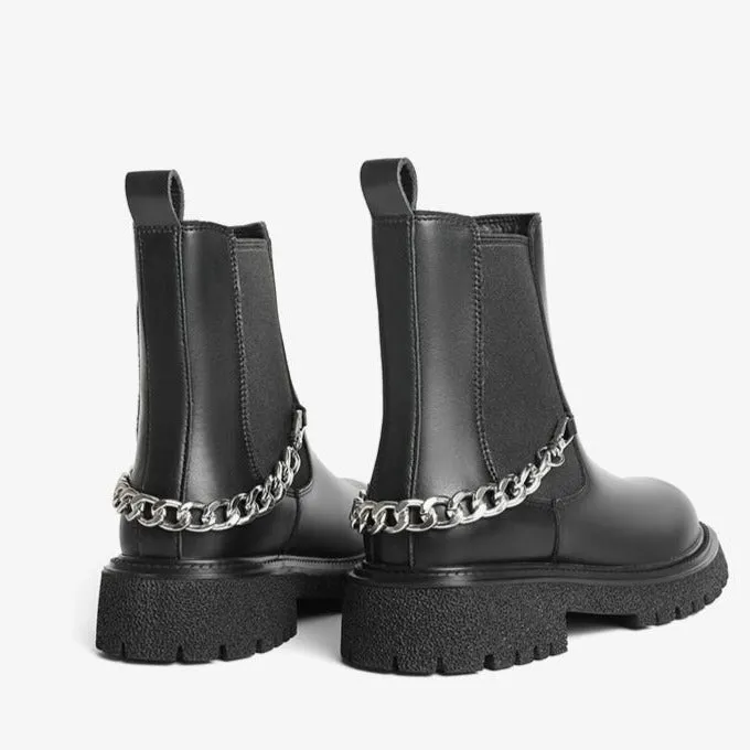 Chain Embellished Chelsea Boots