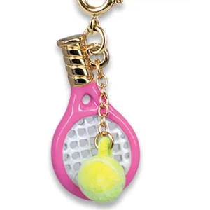 CHARM IT! Charm Gold Tennis Racquet