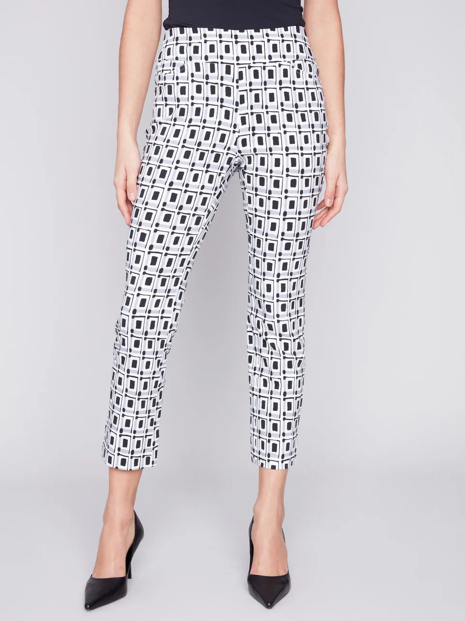 Checker Print Capri