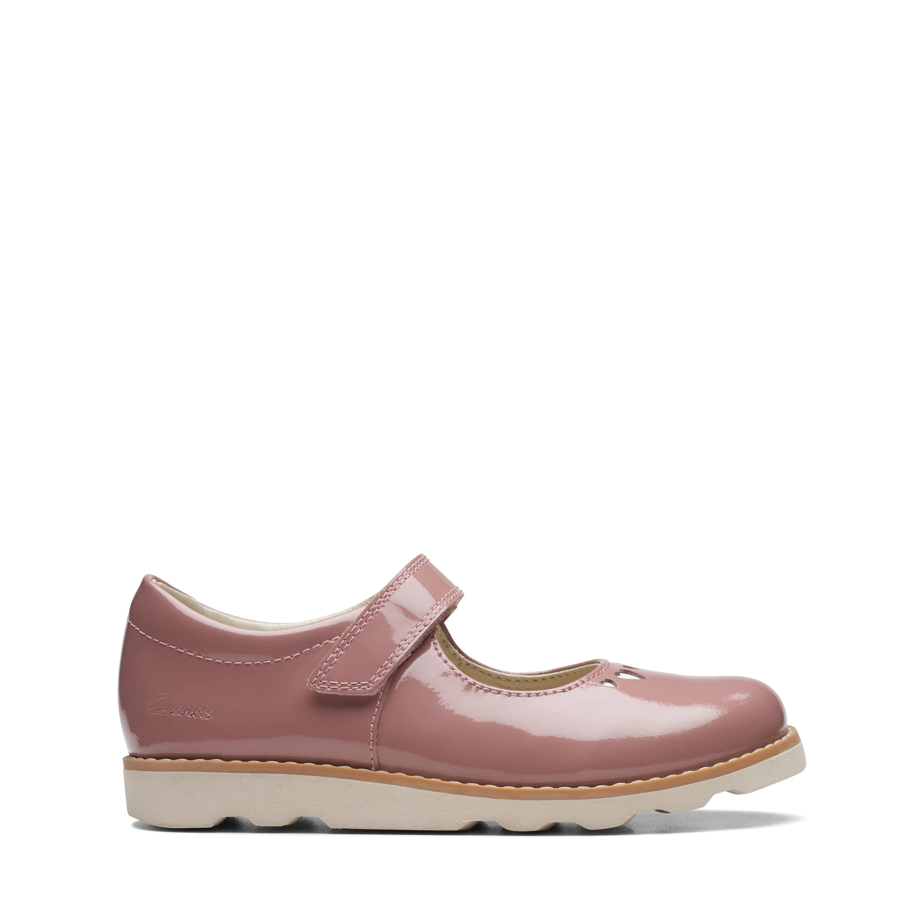 Clarks Crown Jane Girls Pink Patent Shoe