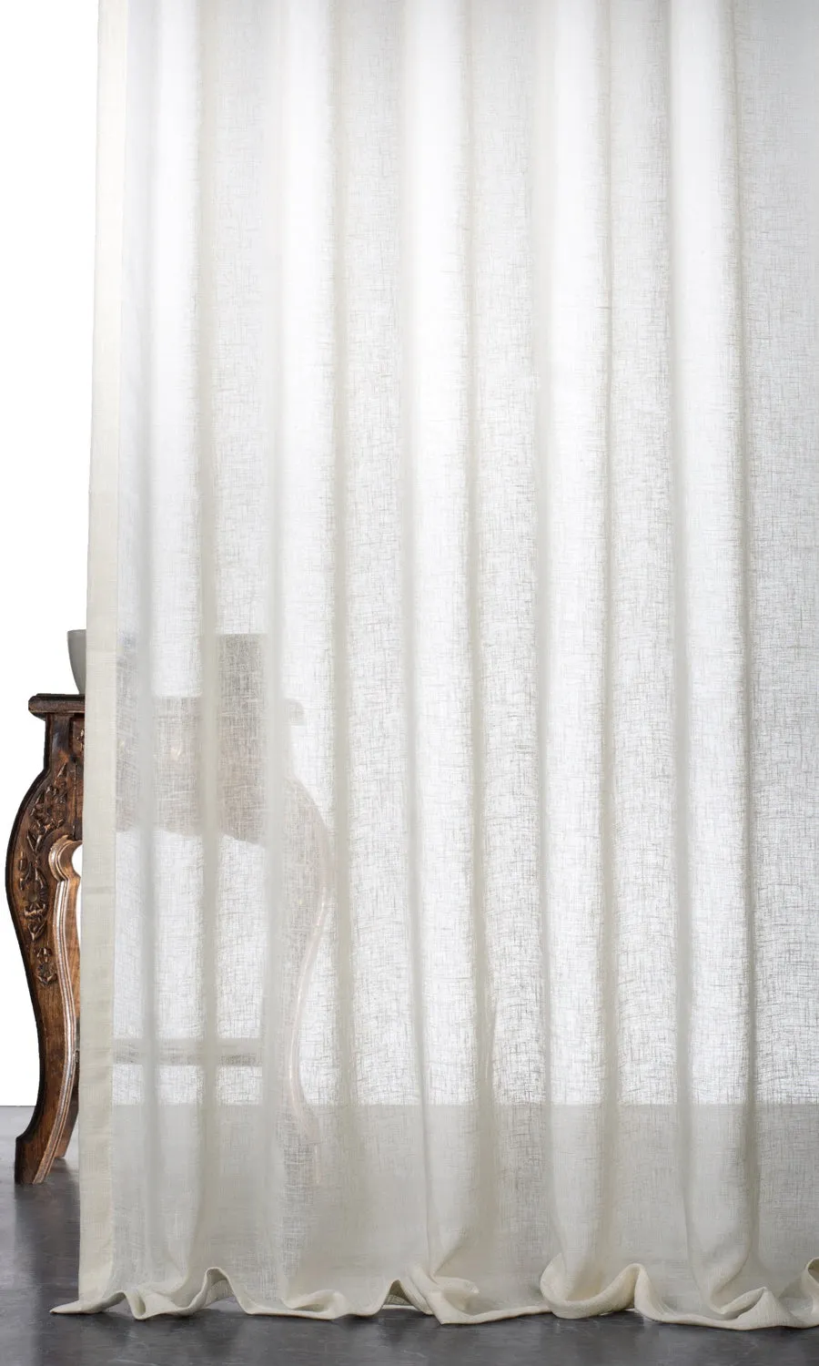 'Coconut Mist' Sheer Roman Blinds (Cream/ Milky White)