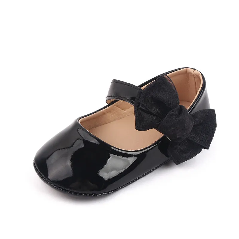 Cute Baby Girl Patent Leather Bowknot Toddler Shoes 0-1 Years Old Baby's Shoes Spring And Autumn