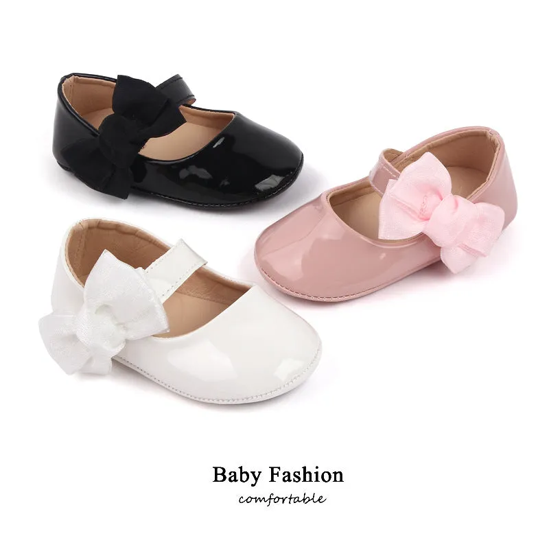 Cute Baby Girl Patent Leather Bowknot Toddler Shoes 0-1 Years Old Baby's Shoes Spring And Autumn