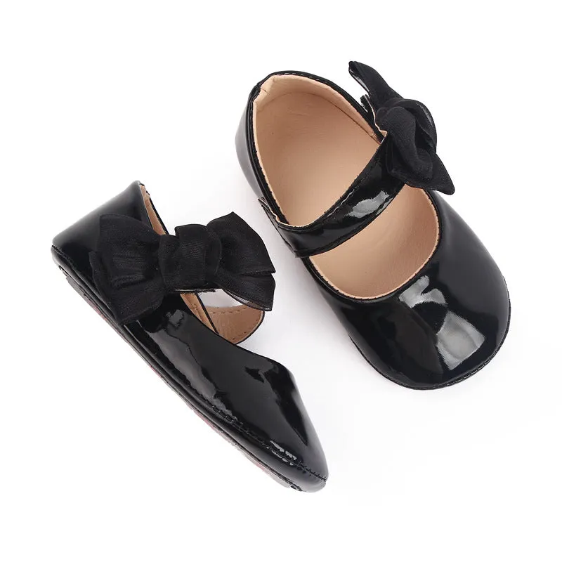 Cute Baby Girl Patent Leather Bowknot Toddler Shoes 0-1 Years Old Baby's Shoes Spring And Autumn