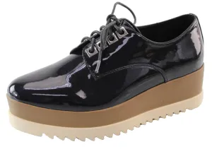 DBDK Women's Patent Oxford Platform Creeper