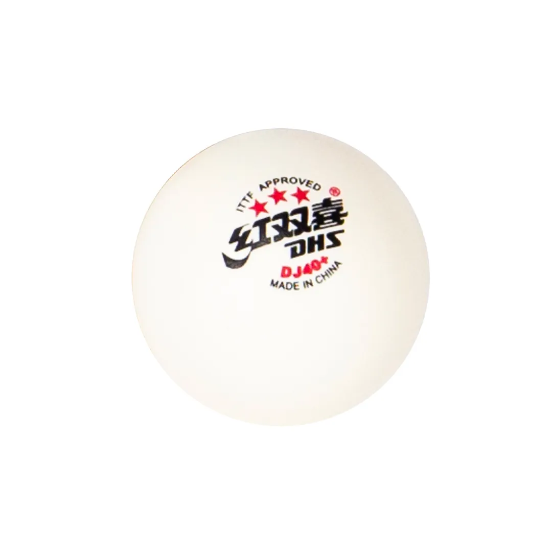 DHS DJ40  3 star WTT 6PK T.T Ball [White] ITTF