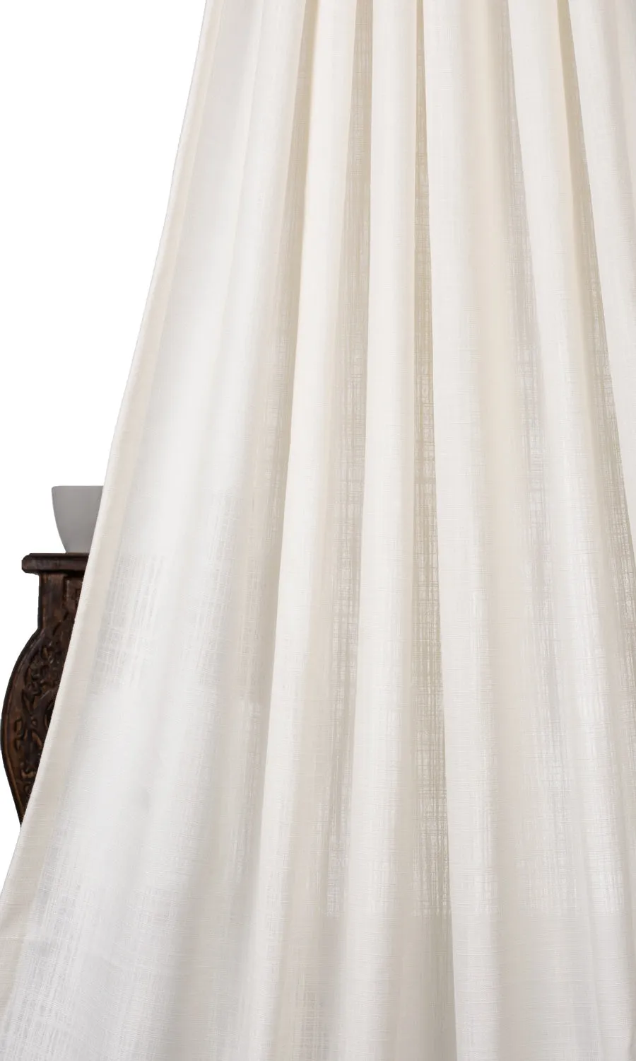 'Dreamlight' Linen-Texture Semi-Sheer Window Blinds (Off-White)