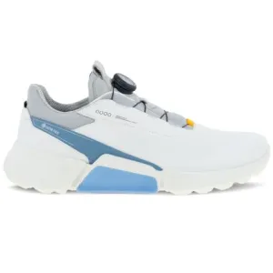 Ecco Mens Biom Hybrid 4 BOA Golf Shoes - White/Retro Blue