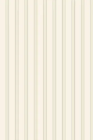 Farrow & Ball Wallpaper Block Print Stripe BP733 Off White / Green