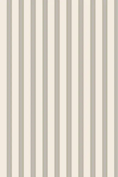 Farrow & Ball Wallpaper Block Print Stripe BP751 Stone / Metallic Silver / Blue