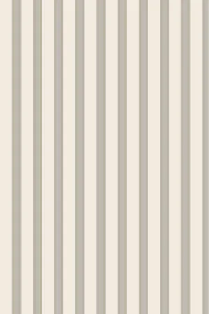 Farrow & Ball Wallpaper Block Print Stripe BP751 Stone / Metallic Silver / Blue