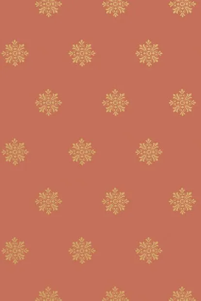 Farrow & Ball Wallpaper Brockhampton Star BP 532 Gold / Deep Coral