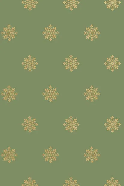 Farrow & Ball Wallpaper Brockhampton Star BP 546 Metallic Gold / Green