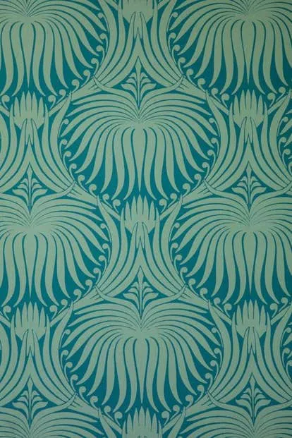 Farrow & Ball Wallpaper Lotus  BP 2064 Vardo/Breakfast Room Green