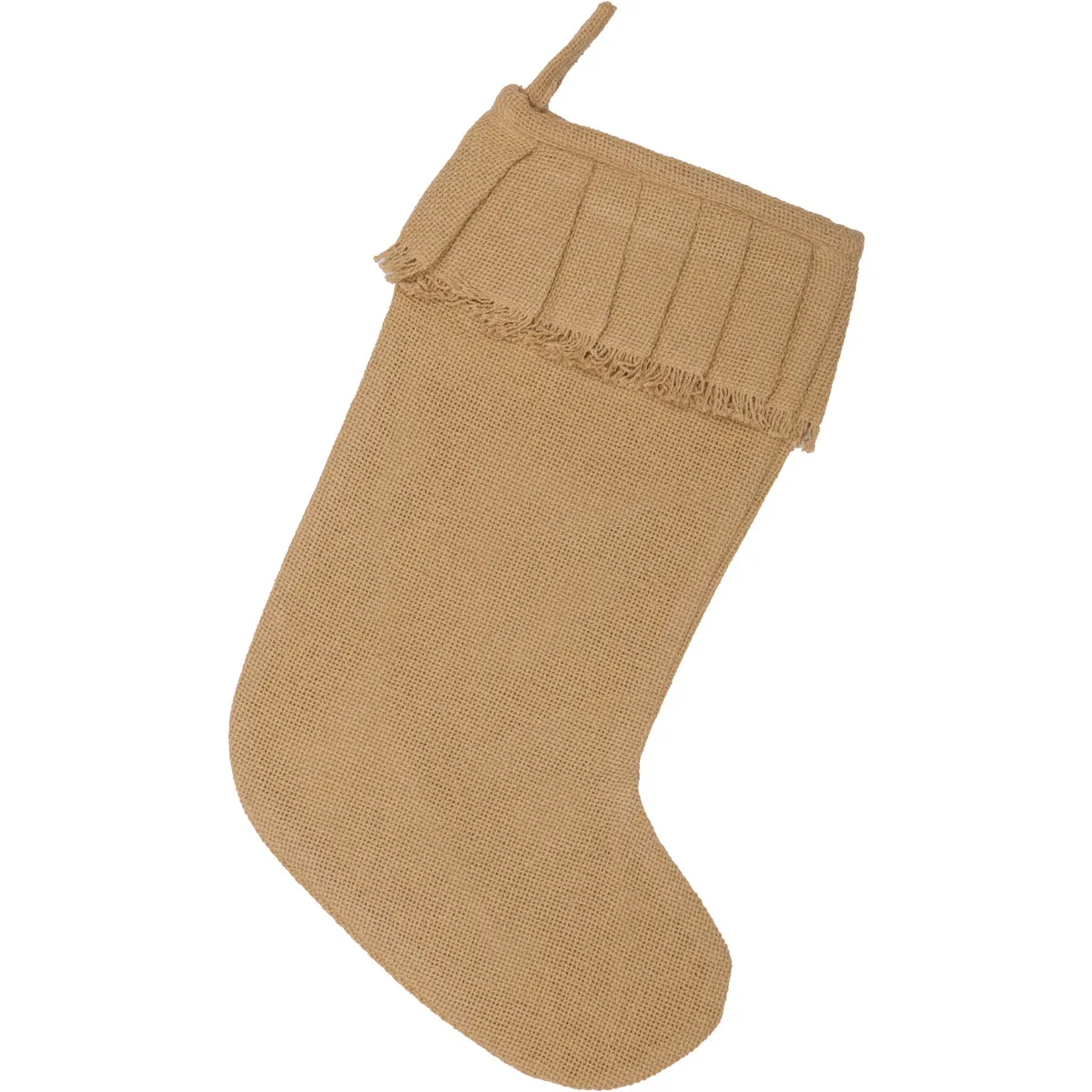 Festive Burlap Ruffled Stocking