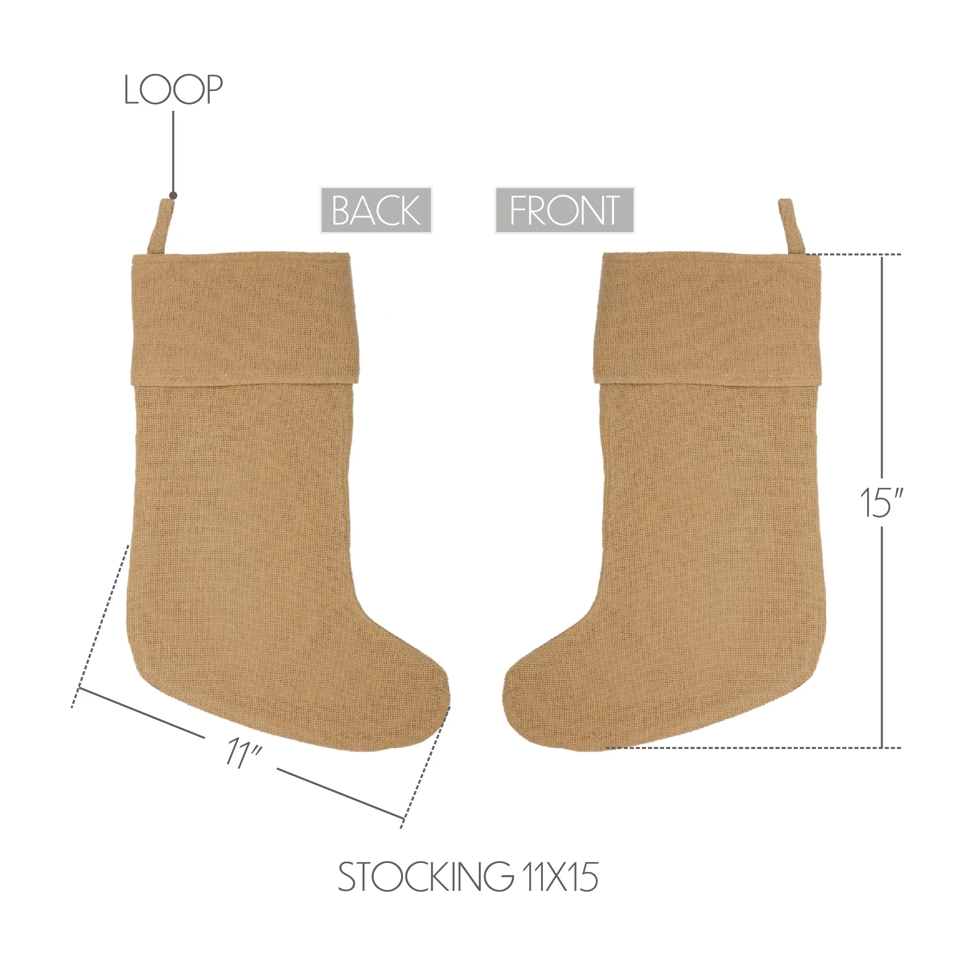 Festive Burlap Stocking