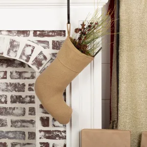 Festive Burlap Stocking