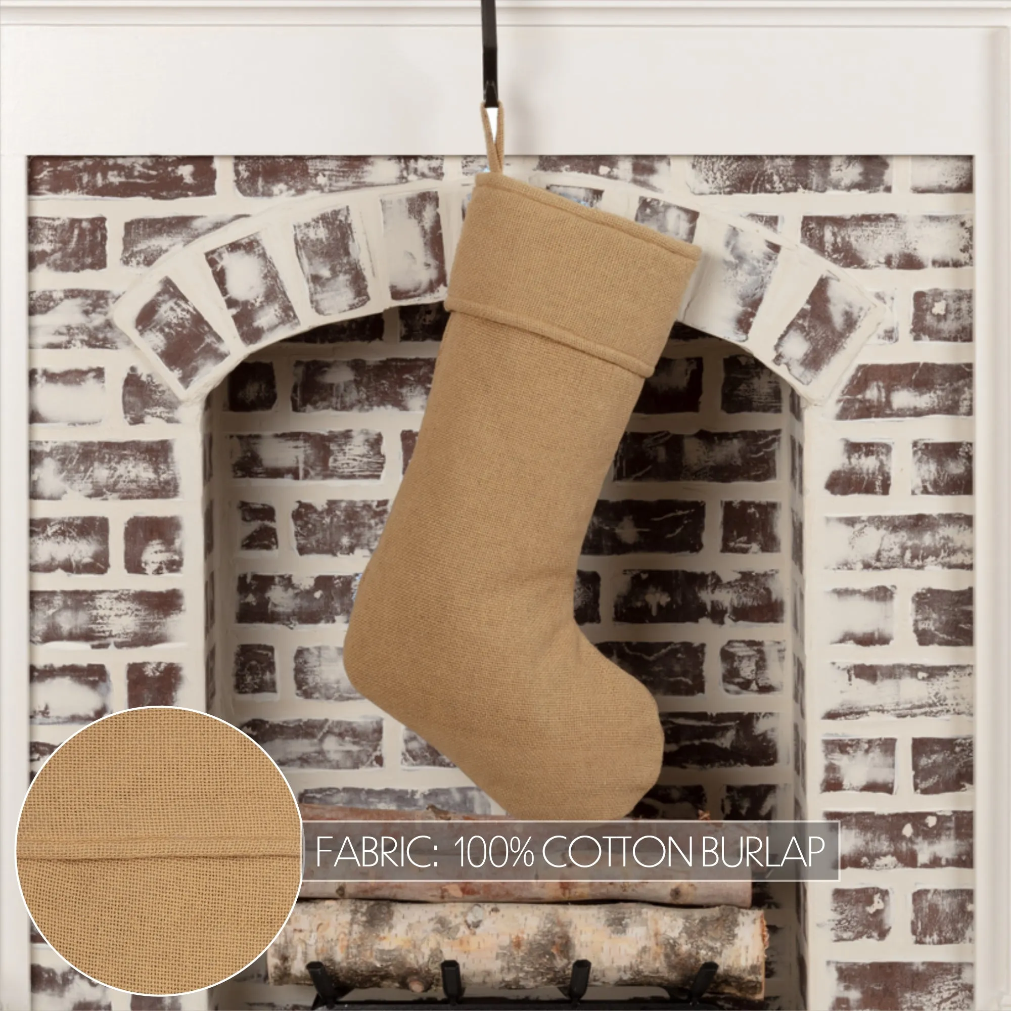 Festive Burlap Stocking