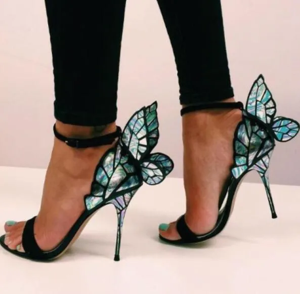 Flitter Feet Butterfly High Heels Party Shoes