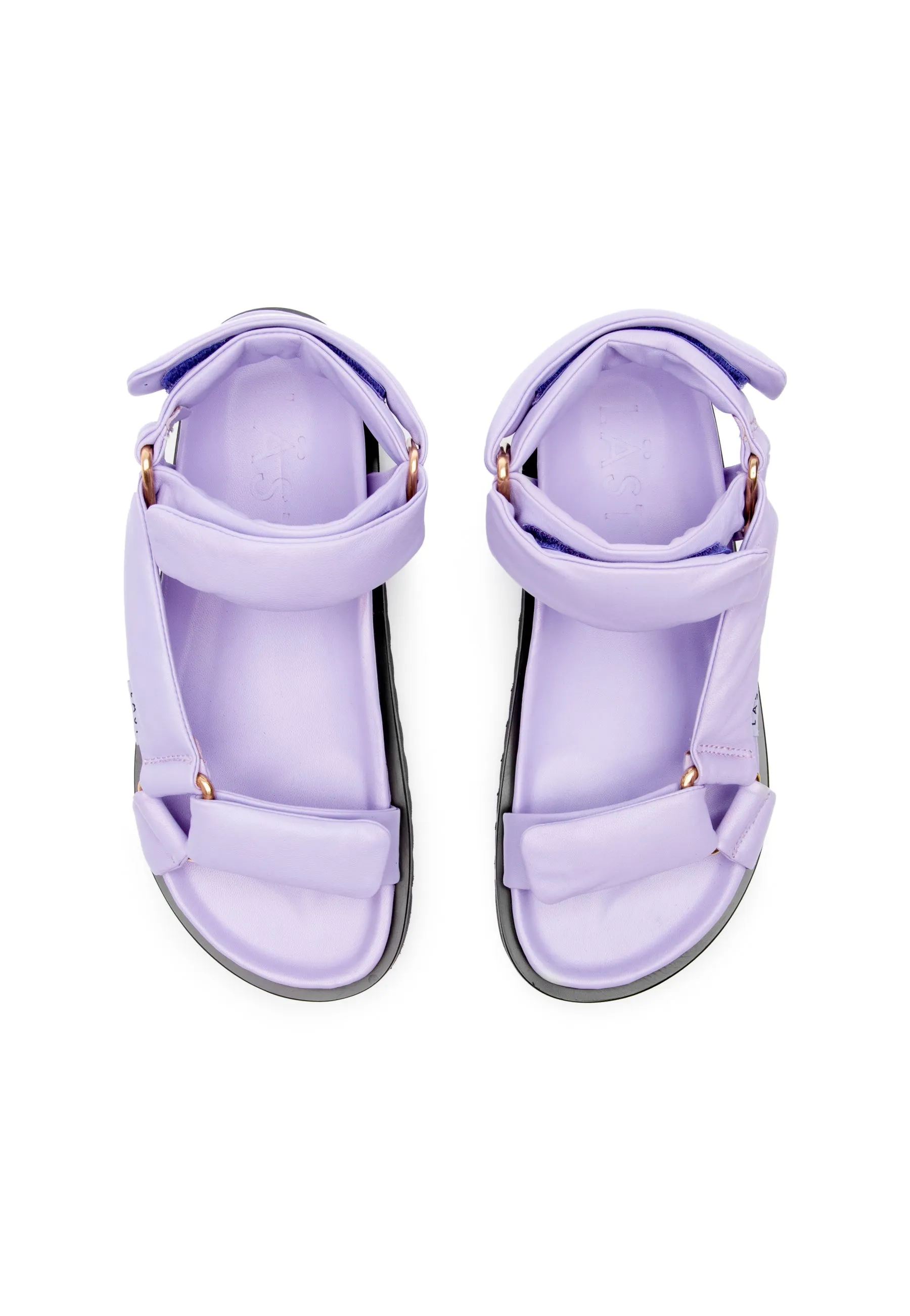 Flora Lavender Leather Sandals