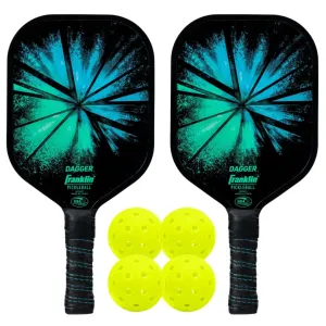 Franklin Pickleball Dagger Polypro Core - 2 player paddle and ball set