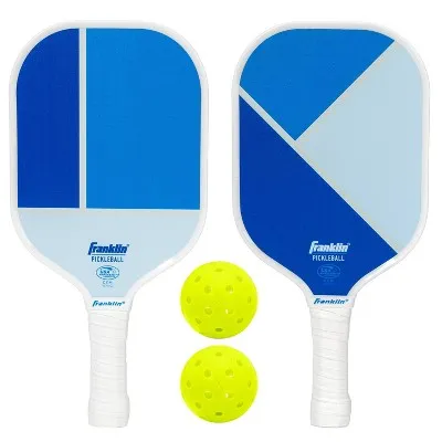 Franklin Sports 2 Player Poly Pro Pickleball Set with Balls - Blue/Light Blue