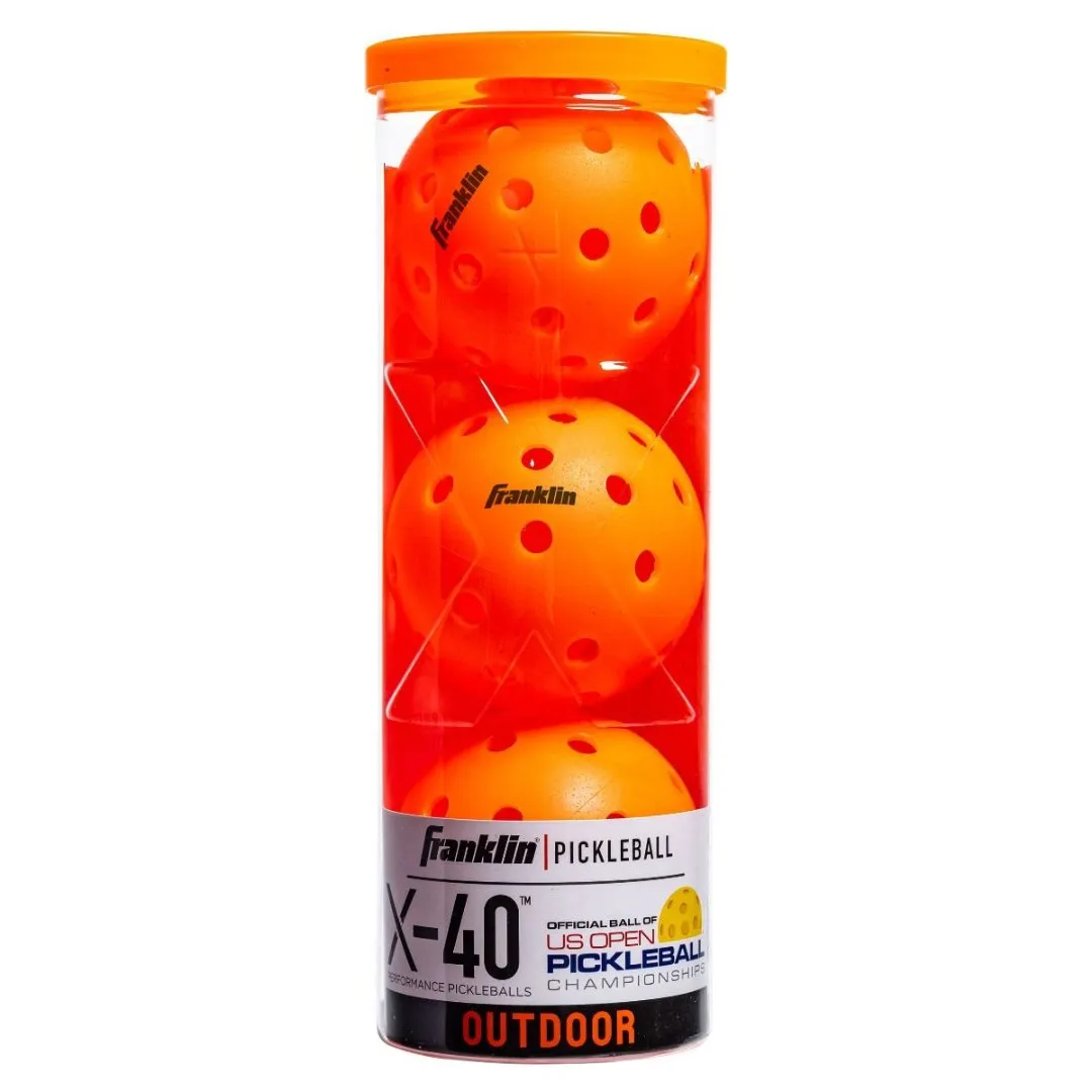 Franklin X-40 Outdoor 3 Pack Tube Pickleballs