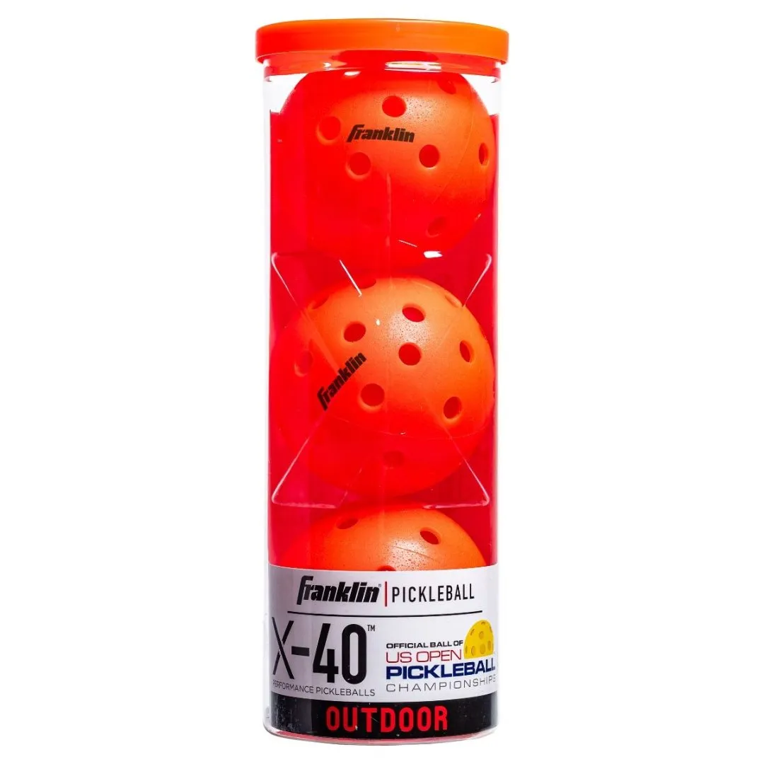 Franklin X-40 Outdoor 3 Pack Tube Pickleballs